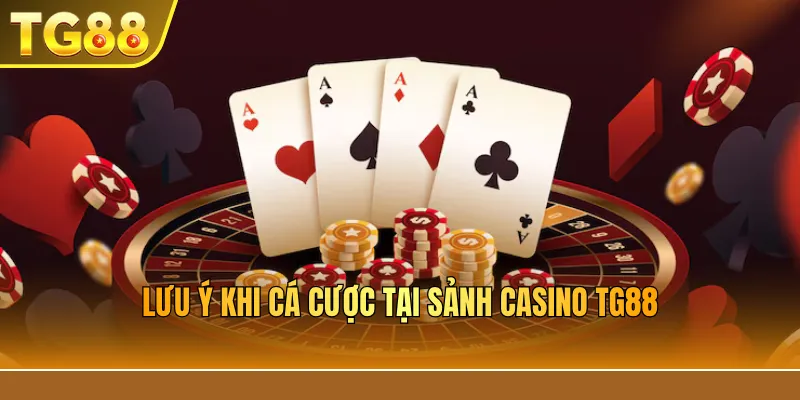 Lưu ý khi cá cược tại sảnh Casino TG88